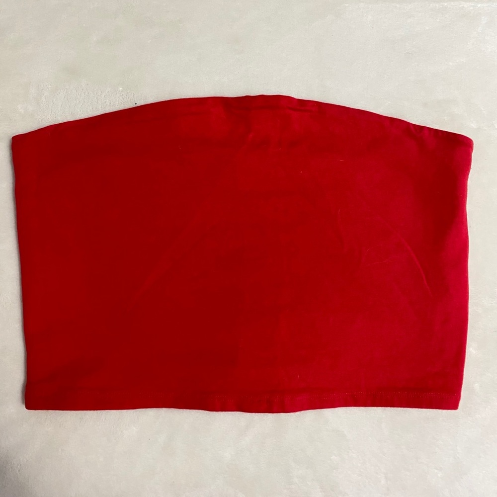 Red tube top